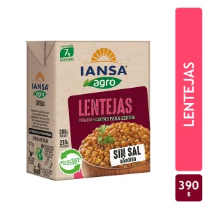 Lentejas Sin Sal Añadida 390 g – Iansa Agro