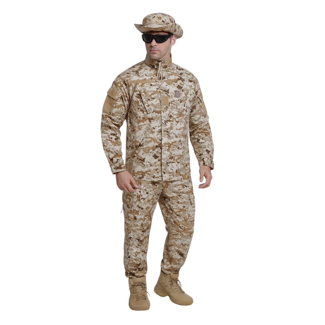 Tenida de Combate Mimetismo Digital Zona Norte | Uniforme Táctico Cuello Mao