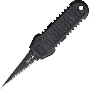 CUCHILLO FURY  DE BUCEO NEGRO CON FUNDA