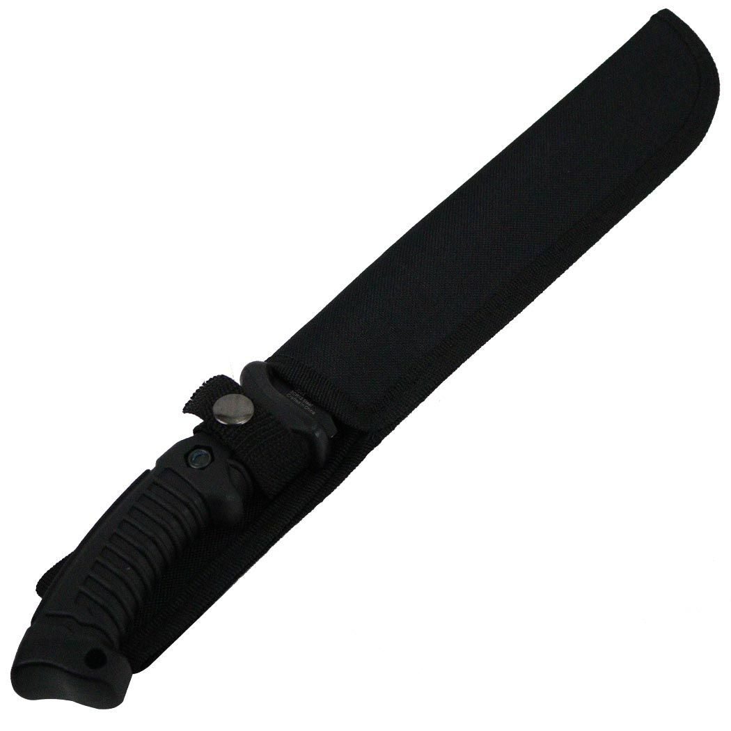 Machete de Caza de Acero Inoxidable Hoja Dentada.
