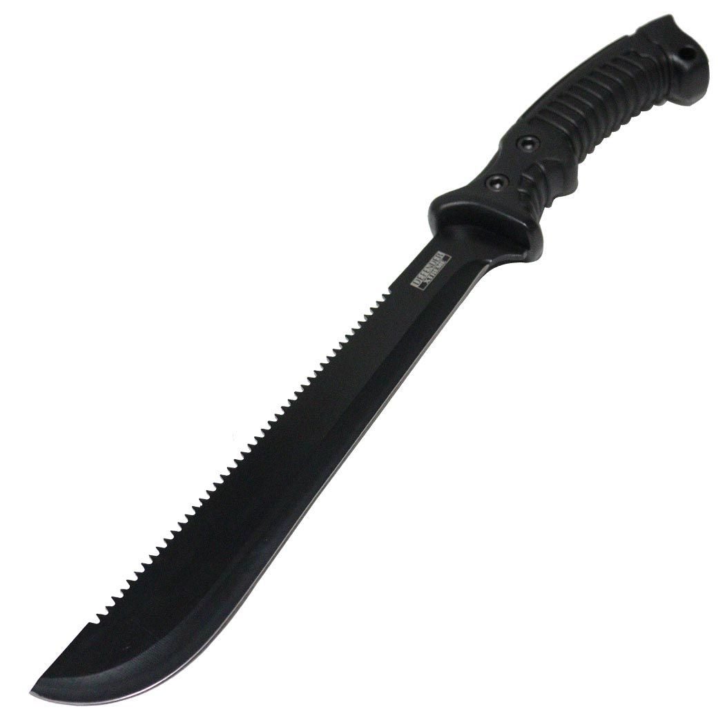 Machete de Caza de Acero Inoxidable Hoja Dentada.
