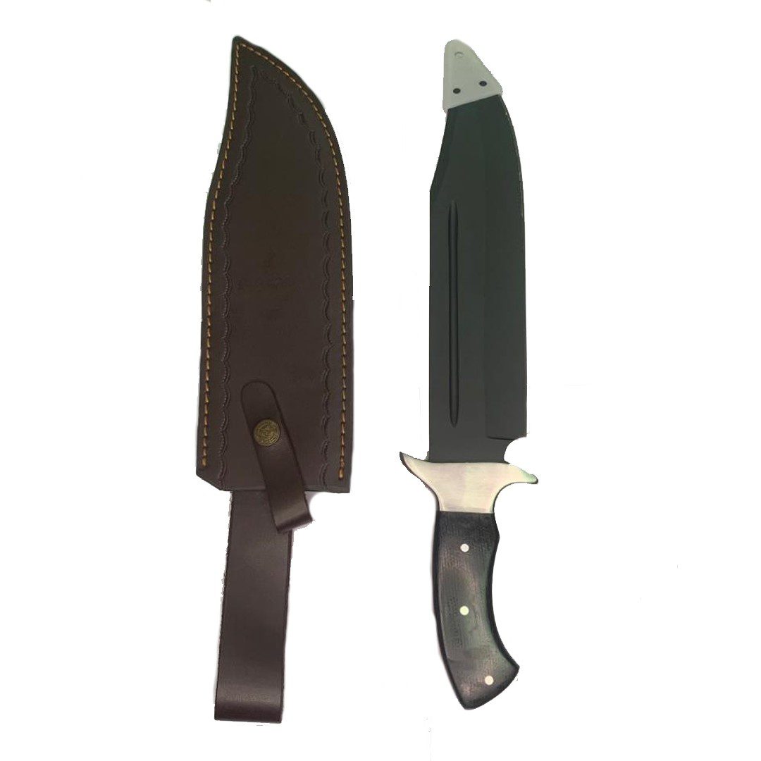 CUCHILLO DE CAZA CON MANGO NEGRO