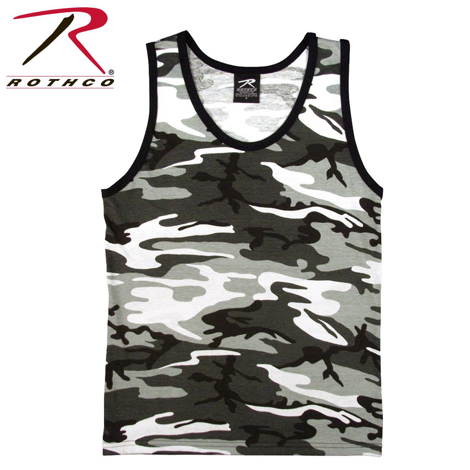 musculosa woodland blanco con negro