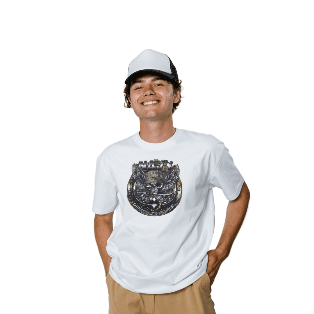 Polera Blanca de Algodón Estampada UNISEX