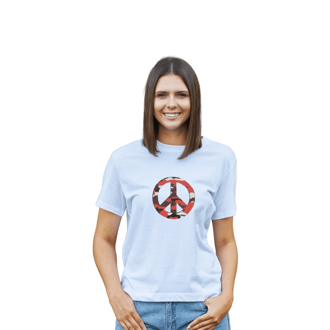 Polera Blanca de Algodón Estampada UNISEX